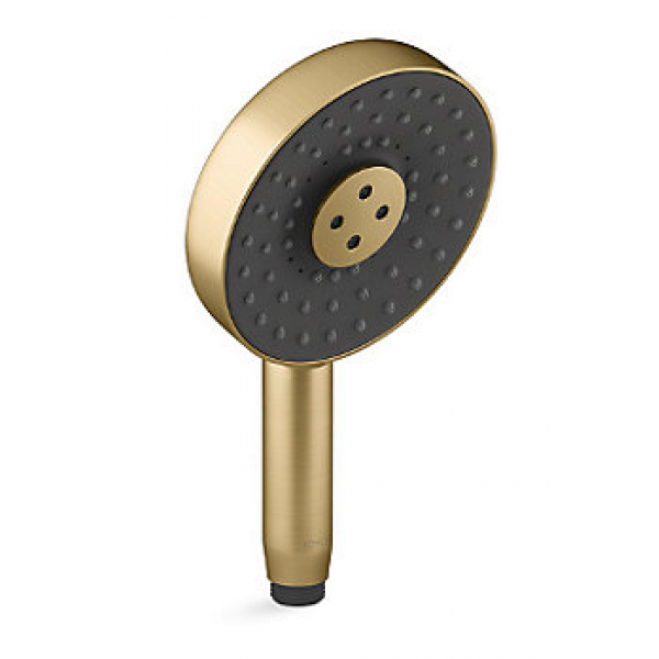 Kohler K-26282T-2MB Statement 多功能圓形手持花灑 拉絲現代黃銅